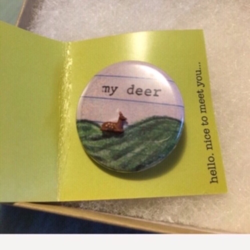 NEW lapel pin with tiny raised molded deer